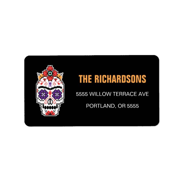 Frida Kahlo | Dia De Los Muertos Label (Front)