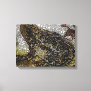 Frida Kahlo FK-Style Frog Painting Canvas Print