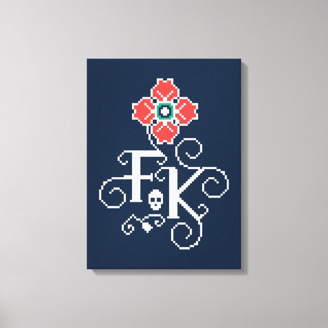 Frida Kahlo | Floral Tribute Canvas Print (Front)
