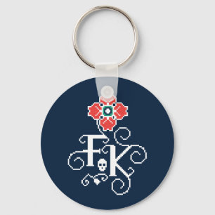 Frida Kahlo   Floral Tribute Keychain