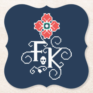 Frida Kahlo   Floral Tribute Paper Coaster