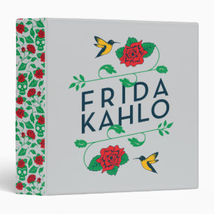 Frida Kahlo Floral Typography Binder
