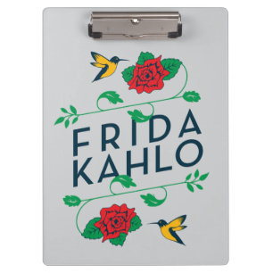 Frida Kahlo   Floral Typography Clipboard