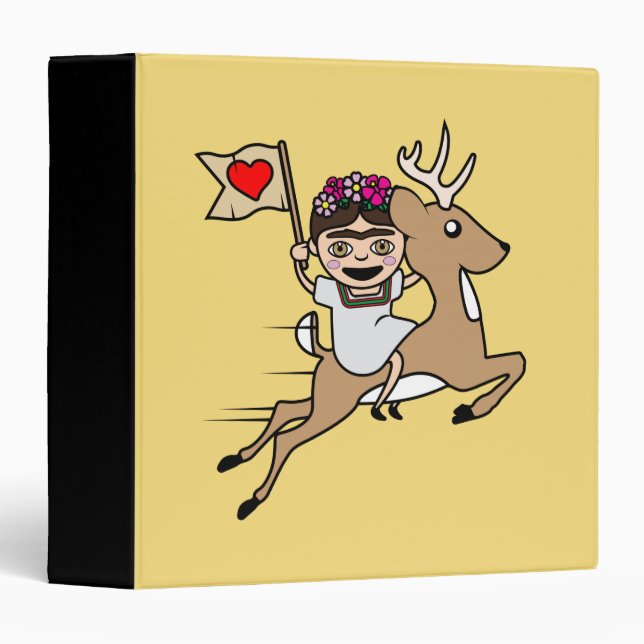 Frida Kahlo | FridaMoji - Reindeer Binder (Front/Spine)