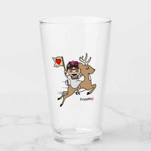 Frida Kahlo FridaMoji - Reindeer Glass