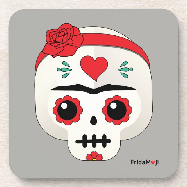 Frida Kahlo | FridaMoji - Sugar Skull Coaster (Front)