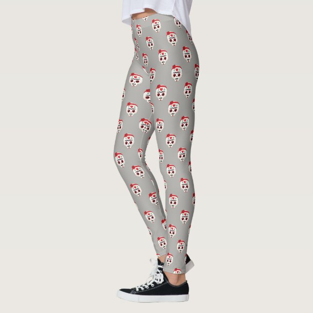 Frida Kahlo | FridaMoji - Sugar Skull Leggings (Left)