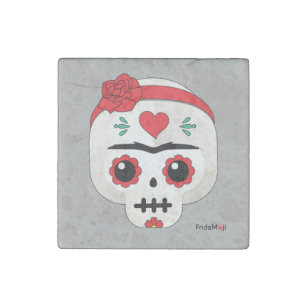 Frida Kahlo   FridaMoji - Sugar Skull Stone Magnets