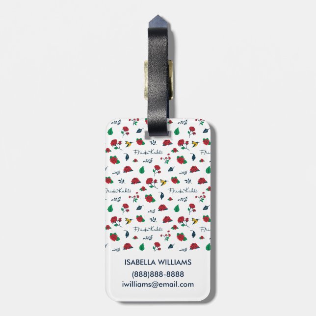 Frida Kahlo | Heart of Mexico Luggage Tag (Back Vertical)