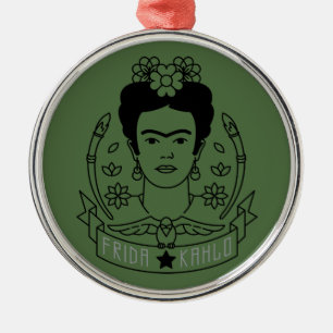 Frida Kahlo   Heroína Metal Ornament