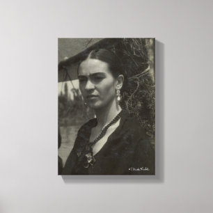 Frida Kahlo in Black Canvas Print
