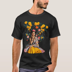 Frida Kahlo lemon tree and flowers T-Shirt