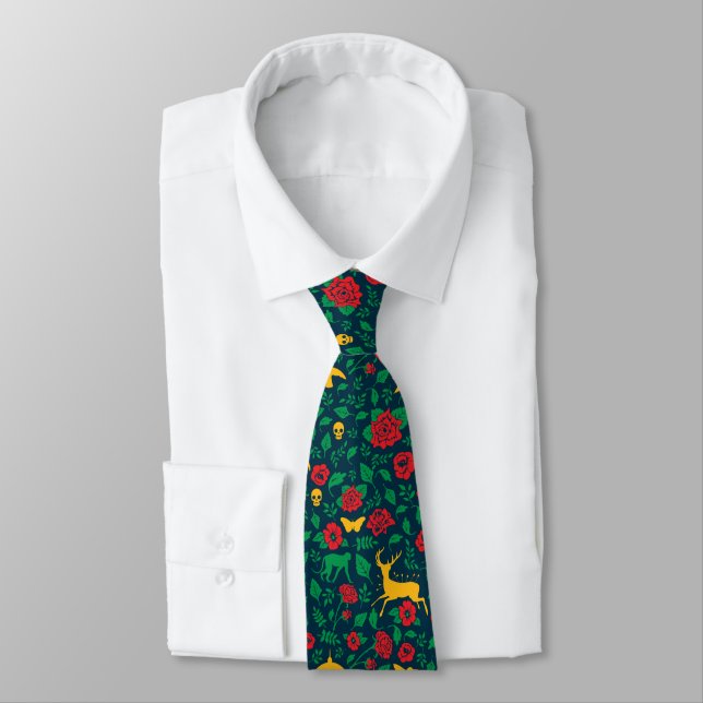 Frida Kahlo | Life Symbols Tie (Tied)