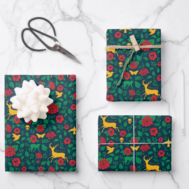 Frida Kahlo | Life Symbols Wrapping Paper Sheet (Front)