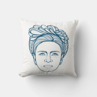 Frida Kahlo Line Art Throw Pillow