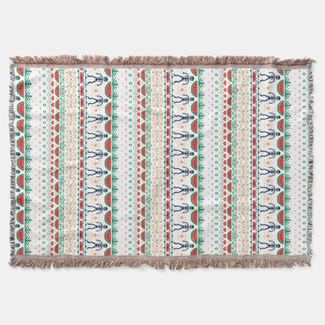 Frida Kahlo | Mexican Graphic Throw Blanket (Front)