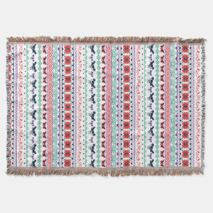 Frida Kahlo   Mexican Pattern Throw Blanket