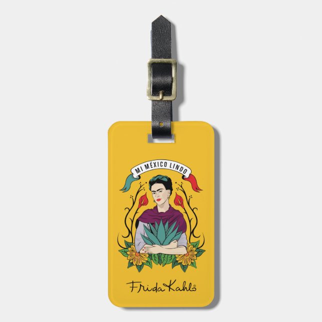 Frida Kahlo | Mi Mexico Lindo Luggage Tag (Front Vertical)