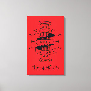 Frida Kahlo   Pain Art Love Canvas Print