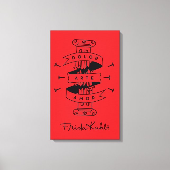 Frida Kahlo | Pain Art Love Canvas Print (Front)