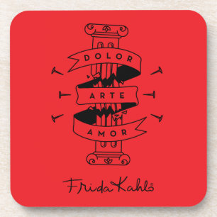 Frida Kahlo   Pain Art Love Coaster
