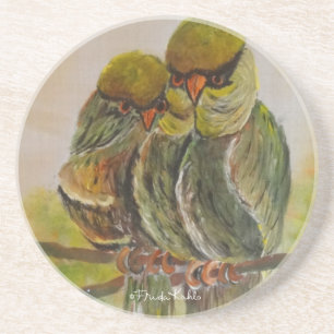 Frida Kahlo Painted Birds Coaster
