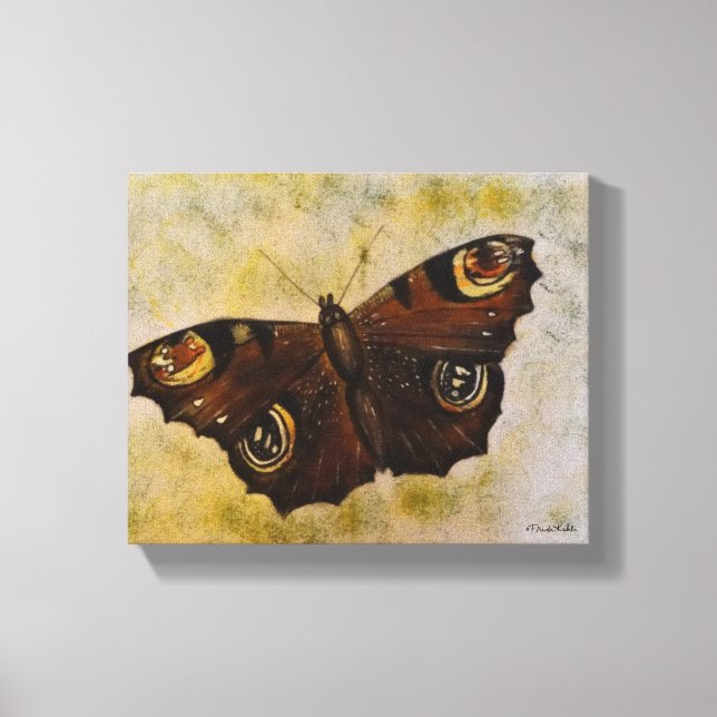 Frida Kahlo Painted Butterfly Canvas Print (Front)