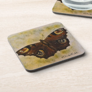 Frida Kahlo Painted Butterfly Coaster