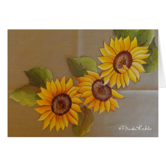 Frida Kahlo Painted Sunflowers (Front Horizontal)