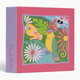 Frida Kahlo Parrot Graphic Binder