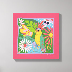 Frida Kahlo Parrot Graphic Canvas Print