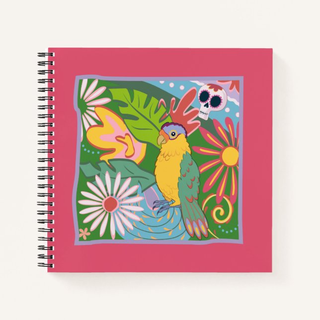 Frida Kahlo Parrot Graphic Notebook (Front)