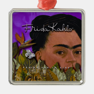 Frida Kahlo Pasion Por La Vida Metal Ornament