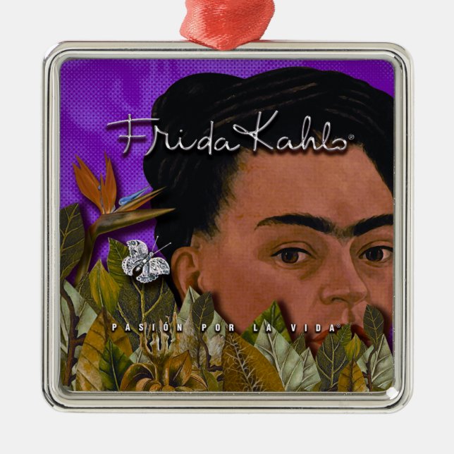 Frida Kahlo Pasion Por La Vida Metal Ornament (Front)