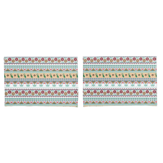 Frida Kahlo | Patrón de Colores Pillowcase (Front-Set)