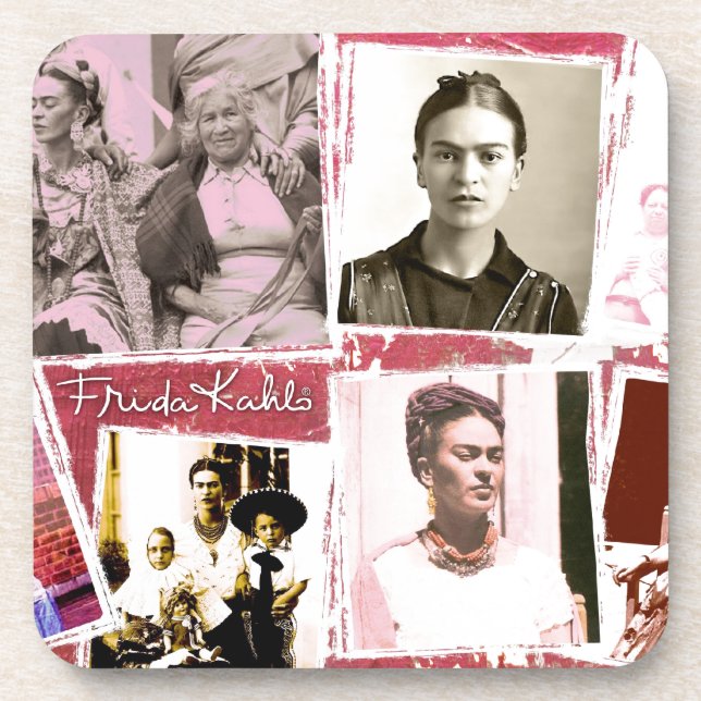 Frida Kahlo Photo Montage Coaster (Front)