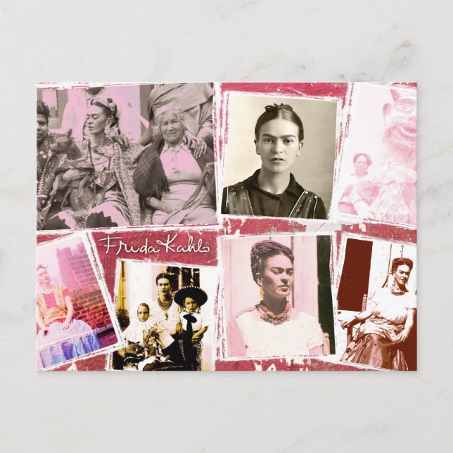 Frida Kahlo Photo Montage Postcard (Front)