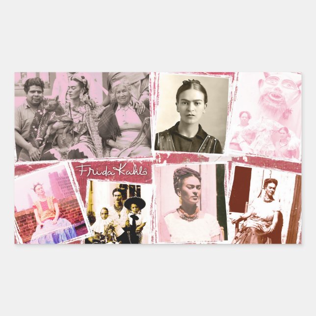 Frida Kahlo Photo Montage Sticker (Front)