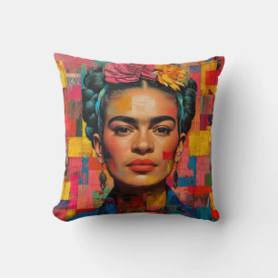 Frida Kahlo Pillow, Cushion, Frida Decor Throw Pillow