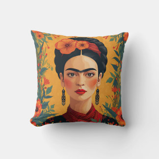 Frida Kahlo Pillow, Cushion, Frida Decor Throw Pillow
