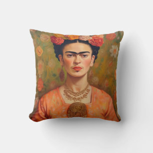 Frida Kahlo Pillow, Cushion, Frida Decor Throw Pillow