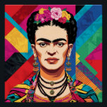 Frida Kahlo Pop Art Portrait – Vibrant Colours  Poster<br><div class="desc">A colourful piece of art meant to celebrate Frida Kahlo’s incredible legacy. It's a pop art portrait that honours her creativity, resilience, and iconic individuality. Known for her powerful self-portraits, bold embrace of Mexican culture, and fearless exploration of identity and pain, Frida was more than an artist—she was a feminist...</div>