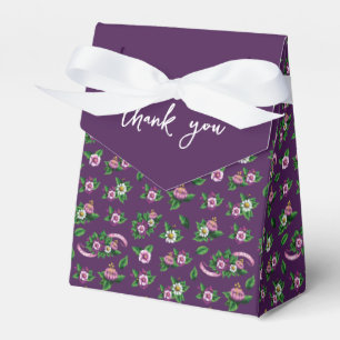 Frida Kahlo Purlpe Floral Bouquet Pattern Favor Box
