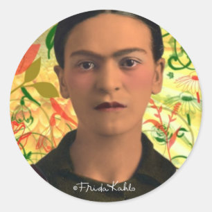 Frida Kahlo Reflejando Classic Round Sticker