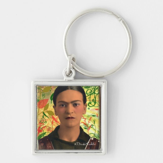 Frida Kahlo Reflejando Keychain (Front)