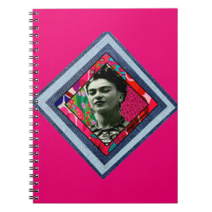 Frida Kahlo Retro Denim Diamond Notebook