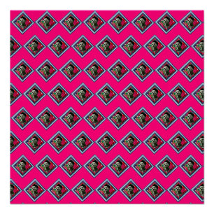 Frida Kahlo Retro Denim Diamond Poster