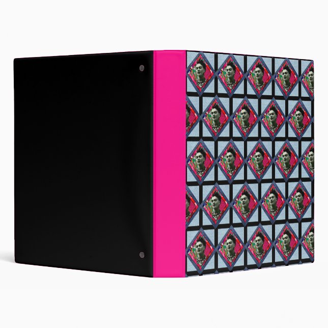 Frida Kahlo Retro Pink Denim Binder (Background)