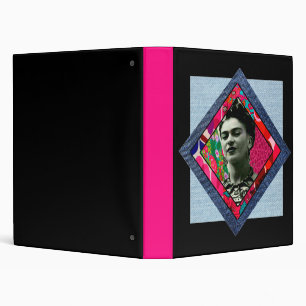 Frida Kahlo Retro Pink Denim Binder