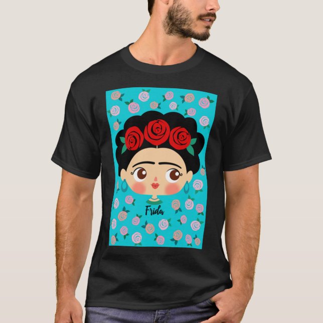 Frida Kahlo - Rose - T-shirt classique D8 (Devant)